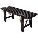 Ecofurn 91464 Bench 120 en pin, Noir