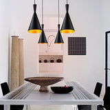 Asvert Suspension Luminaire Industrielle Vintage Noir Eclairage Rétro Lampe Suspension Nordique Moderne Lustre Plafonnier Abat-Jour Métal Edison E27 pour Loft Bar Salle à Manger Cuisine Salon