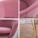 Petit Fauteuil En Cuir Velours Décontracté,Bleu,Blacklegs