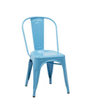 Birlea Vasper Lot de 2 chaises, métal, Bleu, 54 x 44 x 84 cm