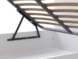 Marque Amazon - Movian - Cadre de lit double avec coffre Idro Modern, 190 x 140 x 80, Blanc
