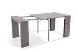 Soliving ATLAS Console 4 Allonges, Autre, Gris, 45 x 90 x 75 cm