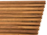 CLP Bain De Soleil Elbe Carré en Bois De Teak Massif I Chaise Longue Ergonomique en Bois pour L'Extérieur 80 cm, Teck