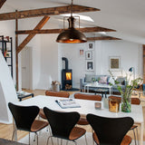 BAYCHEER Lustre Industriel Fer Rétro Abat-jour Suspensions E27 Métal Luminaires Plafonniers