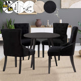 Chaise de Salle à Manger - Lot de 2/4, Couleurs au Choix - Design Retro, Revêtement Tissu, Pied en Bois - Fauteuil, Cuisine,Salon