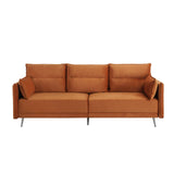 BHDesign Paul - Fauteuil Moderne Confortable - Velours - Coloris Camel