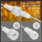 Guirlande Led, Avoalre Guirlande Lumineuse Rideau 220V 1M(W) x2M(H) Blanc Chaud 12 Etoilés 138 LEDs Décoration de Mur ou Fenêtre pour Mariage, Noël, Vacances, Fêtes, Maison