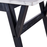 Versanora - Ashton rectangulaire à Manger Faux marbre Table- / Noir VNF-00079B