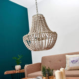 Lustre 'Juliette' à intensité variable en Blanc en Bois e. a. pour Salon & Salle à manger (à 3 lampes, E14, A++) de Lampenwelt | Suspension, suspension, lustre, lampe, plafonnier, plafonnier