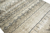 Mérinos Tapis Designer Salon Tapis modèle marocain Beige Größe 200 x 290 cm