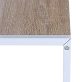 WOLTU TSB09hei Bureau d'ordinateur table de bureau à domicile station de travail en bois et acier,environ 120x60x140cm,Chêne clair+Blanc