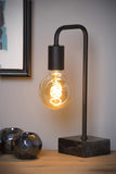 Lucide 45565/01/30 Lampe de table, Acier, E27, 40 W, Noir