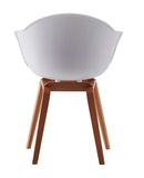 Damiware Romeo Lot de 2 chaises avec accoudoirs Tendance rétro - Salle a Manger Blanches (Blanc)