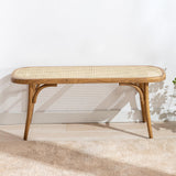 Wahson Bancs de Salle à Manger, Banc de Cuisine Bois Massif, Banc d'Entrée Style Vintage Banquette Restaurant pour Salle à Manger et Entrée, Bois Naturel