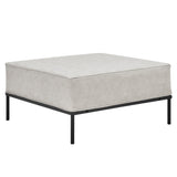 [en.casa]® Modules de canapés - canapé de 4 piéces avec porte-pieds - PU-similicuir - écru