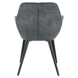 WOLTU 4 X Chaises de Cuisine Design,Chaises de Salle à Manger Assise en Tissu Scientifique Fauteuil Salon,Gris BH231gr-4