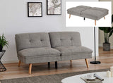 Mobilier Deco Canapé clic clac Design scandinave en Tissu Gris KOZI