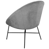 Nimara Fauteuil en velours | Fauteuil avec tissu en velours et accoudoirs | Fauteuil de salon avec confort et détente | Fauteuil de qualité en bleu, gris et rose