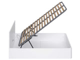 Marque Amazon - Movian - Cadre de lit double avec coffre Idro Modern, 190 x 140 x 80, Blanc