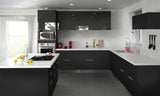 Berlenus CP8HN Meuble Haut de Cuisine avec 2 Portes Noir Haute Brillance 80 cm