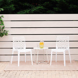 Homestyle4u 2465 Lot de 2 chaises de jardin empilables en plastique Blanc Résistant aux intempéries