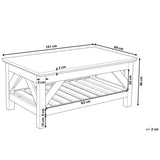 Beliani Table Basse Bois Clair/Blanc 100 x 60 cm Savannah