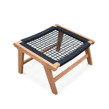 Alice's Garden - Fauteuil Relax - Puno - Eucalyptus FSC, Corde Noire, avec Repose-Pieds