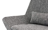 BHDesign Miranda - Fauteuil Moderne scandinave - 2 Coussins de Confort - Tissu - Gris Argenté