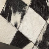 Festnight Fauteuil de Salon | Fauteuil en Cuir véritable Luxueux | Fauteuil de Bureau | Fauteuil Relax pour Canapé | Noir et Blanc