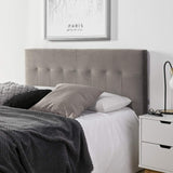 marcKonfort Tête de lit tapissée Napoles 160X100 cm Gris, pour Couchage de 160, Velours, Pieds en Bois, quaincaillerie Incluse