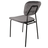 Nimara Lot de 2 Chaises de salle à manger en velours | Chaises de salle à manger et chaises de cuisine en tissu pour la table à manger