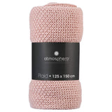 Atmosphera - Plaid Tricot Rose 125X150