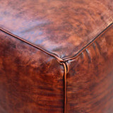 VidaXL 243426 Pouf en Cuir véritable pour Pouf 45 x 45 x 45 cm Taille Unique