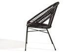 Soliving NOAH Fauteuil, Rotin, Noir, 73 x 57 x 77 cm
