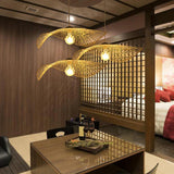 LOVIVER Lampes suspendues Luminaires Lampe à tête unique Lustre décoratif en en osier Plafonnier Bar Salle à manger Chambre Salle