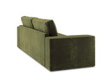 Milo Casa Canapé Velours Convertible, Gaia, 4 Places, Vert, 250x100x84