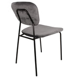 Nimara Lot de 2 Chaises de salle à manger en velours | Chaises de salle à manger et chaises de cuisine en tissu pour la table à manger