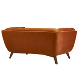 Rendez vous déco Canapé Mona 2 Places en Velours Orange Curcuma