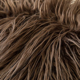 MIULEE Lot de 2 Housse de Coussin de Canapé en Fausse Fourrure Deluxe Décoratif Maison Chambre Lit Super Doux Peluche Mongolie Taie d'oreiller 45X45cm Chocolat