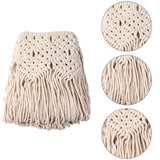Aparty4u Grande Faite à la Main macramé tentures murales 114,3 x 99,1 cm, Uniformément tissé Tenture Murale Banderole Corde en Coton Frange Boho de Mariage Toile de Fond Décorations Home Art Décor