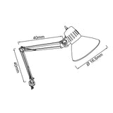 BRILLIANT lampe de bureau Hobby clip blanc | 1x A60, E27, 40W, adapté aux lampes normales (non inclus) | Échelle A ++ à E | Avec pressostat sur la tête de lampe