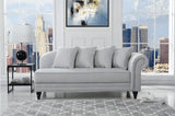 BHDesign Marie - Meridienne Moderne Antique - Velours - Coloris Bleu Navy
