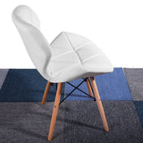 WV LeisureMaster Ensemble de 4 Cecilia Eiffel Millmead inspiré Chaise PU rétro à Manger Chaise Chaise de Bureau Lounge, Papillon Type Dossier Chaise à Manger-Blanc