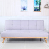 marcKonfort Canape lit Clic Clac 3 Places RIMEN Gris tapissé en tisu 100% Polyester, Pieds en Bois