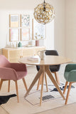 SKLUM Table à Manger Ronde en Bois (Ø100 cm) Sekiz Marron Cendré