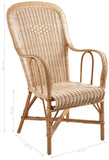AUBRY GASPARD Fauteuil rotin Dossier Haut Naturel