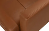 BHDesign HADRIEN - Canapé Moderne Contemporain - Cuir véritable - Marron Clair