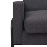 Tidyard Fauteuil Scandinave | Fauteuil de Salon | Fauteuil Chic Acier et Tissu Gris foncé