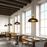 Albrillo Lot de 2 Suspension Luminaire Industrielle, Plafonnier Rétro en Noir Classique