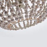 Lustre 'Juliette' à intensité variable en Blanc en Bois e. a. pour Salon & Salle à manger (à 3 lampes, E14, A++) de Lampenwelt | Suspension, suspension, lustre, lampe, plafonnier, plafonnier